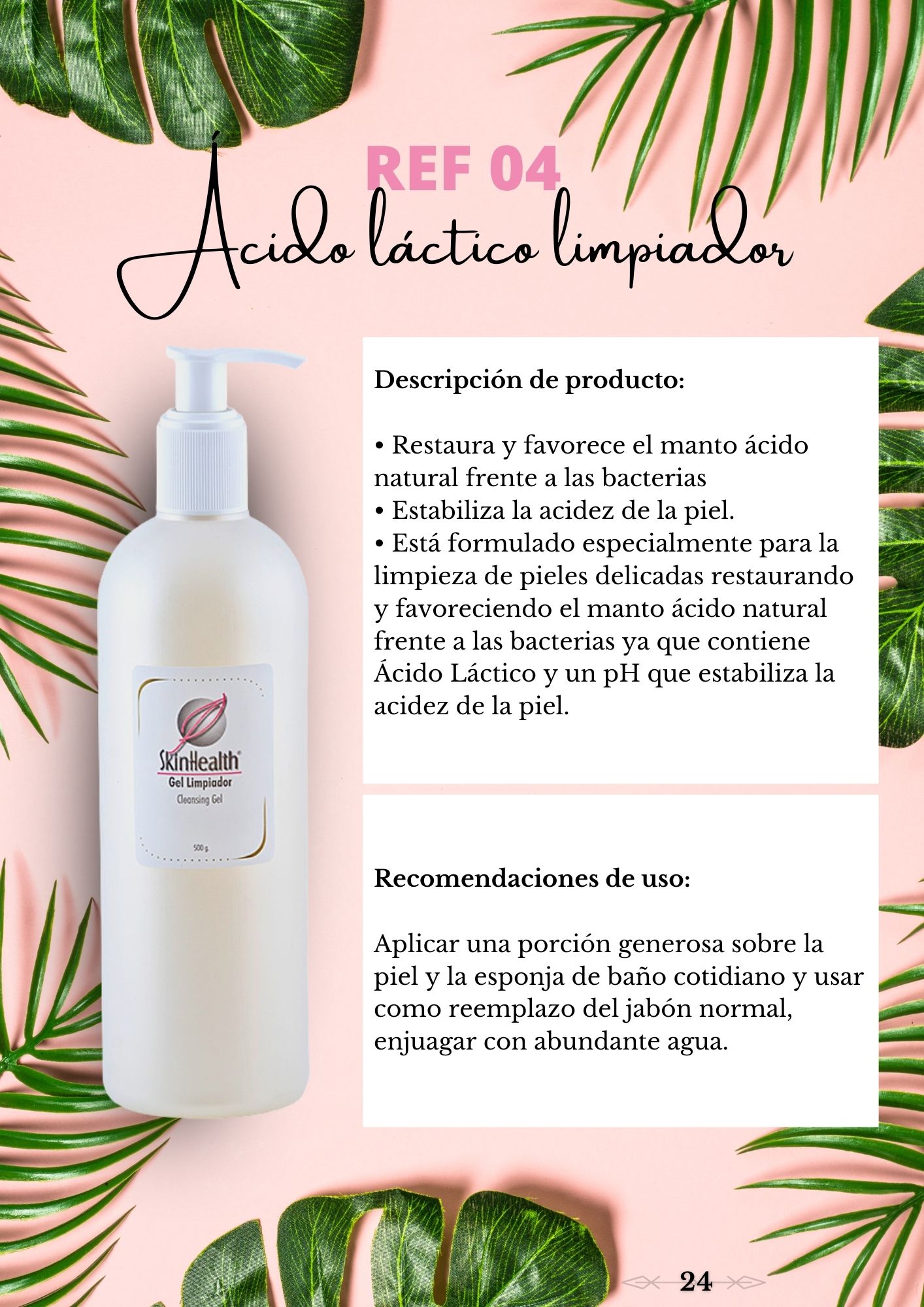 Ácido láctico limpiador