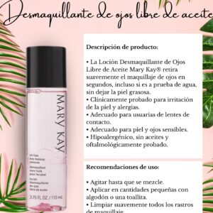 Desmaquillante de ojos libre de aceite