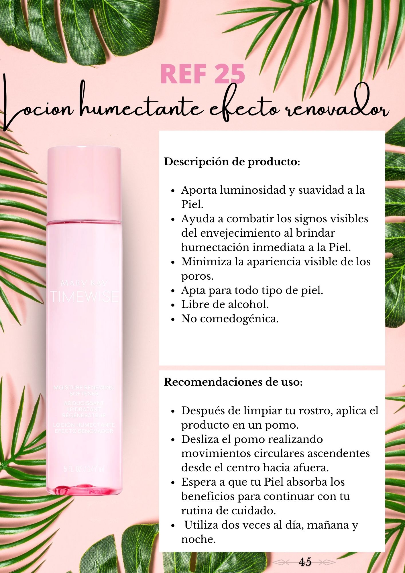 Locion humectante efecto renovador