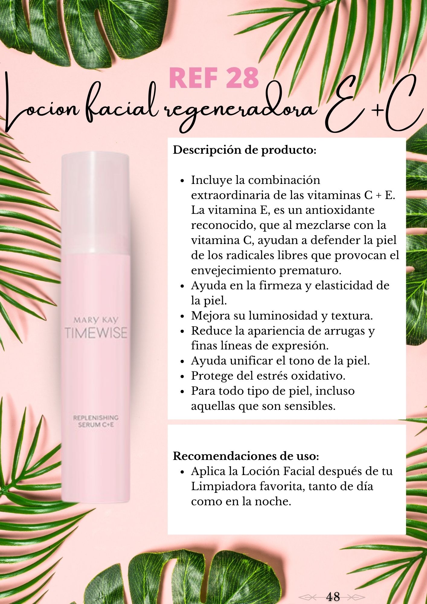 Locion facial regeneradora E +C
