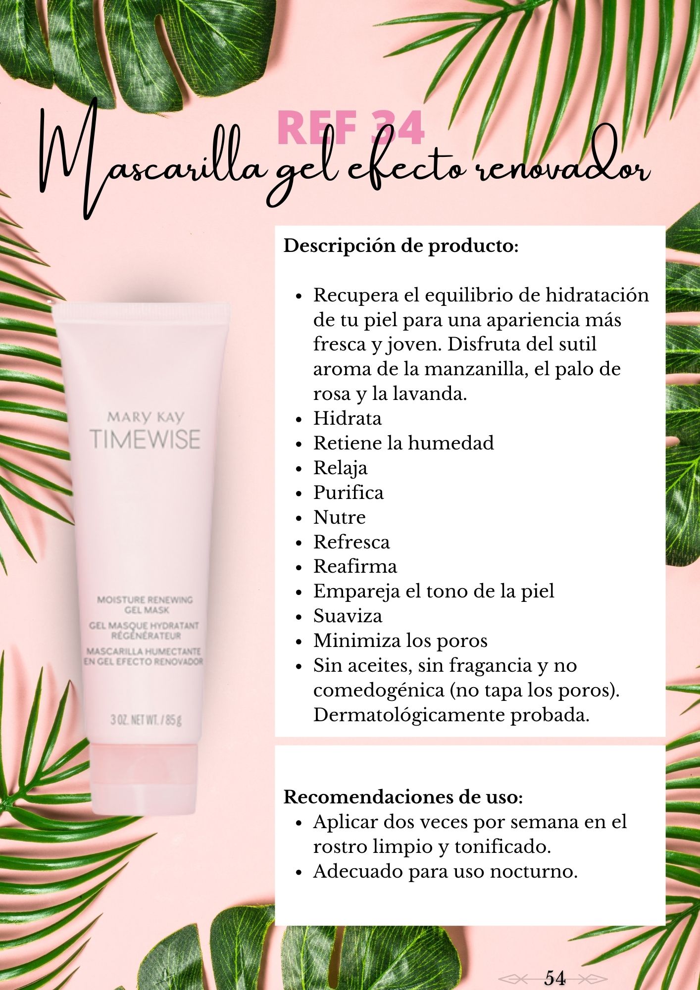 Mascarilla gel efecto renovador
