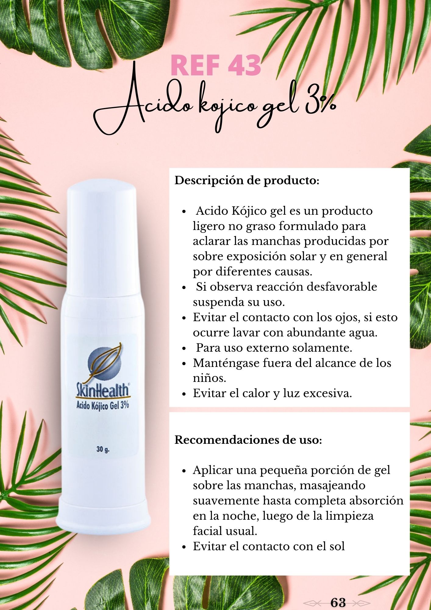 Acido kojico gel 3%