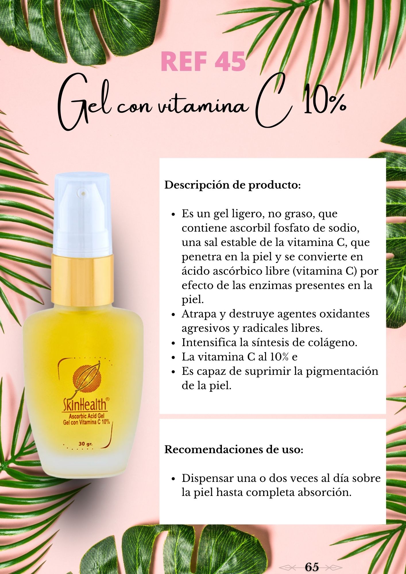 Gel con vitamina C 10%