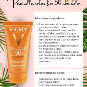 Pantalla solar fps 50 con color