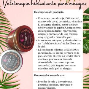 Veloterapia hidratante para masajes